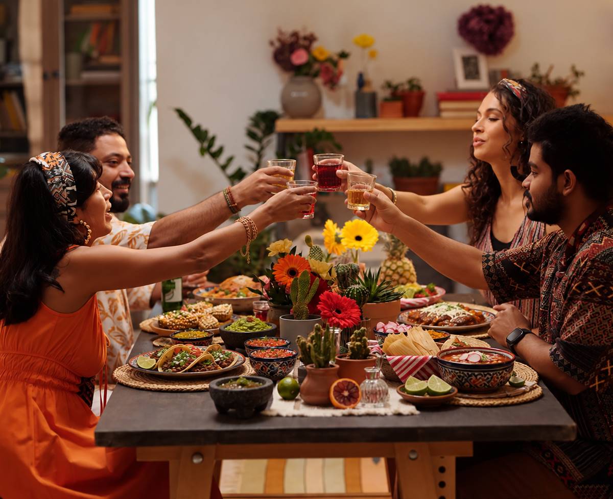 La gastronomía de España y México haciendo sabores únicos y diferentes pero que encajan uno con el otro. Cortesía IA