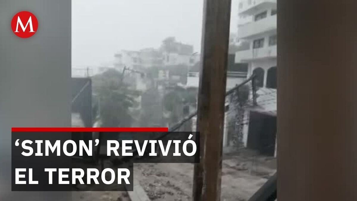 Huracán 'Simon' provoca fuertes corrientes e inundaciones en calles de Acapulco
