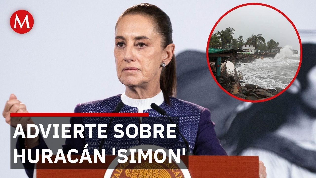 Sheinbaum pide "evitar las playas" y atender a Protección Civil por 'Simon'