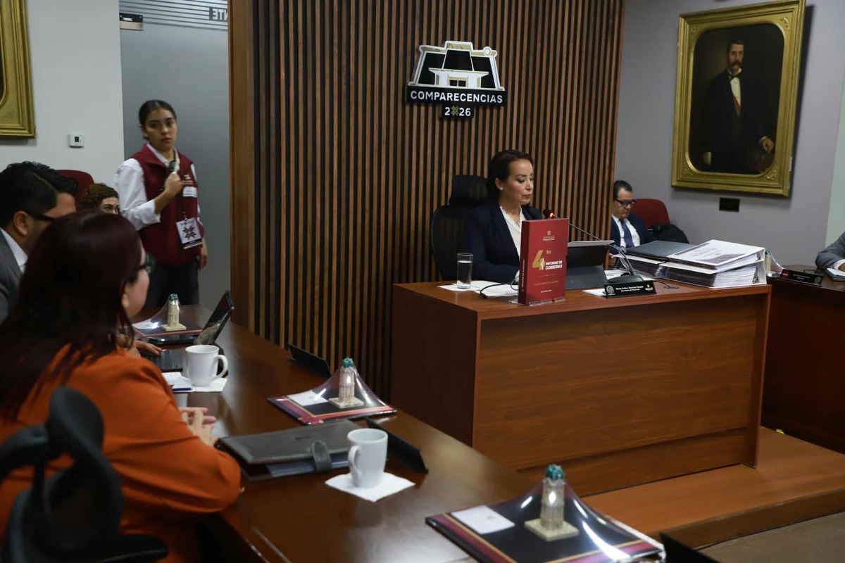 Enther Ramírez comparece ante el Congreso de Hidalgo. (Jorge Sánchez)
