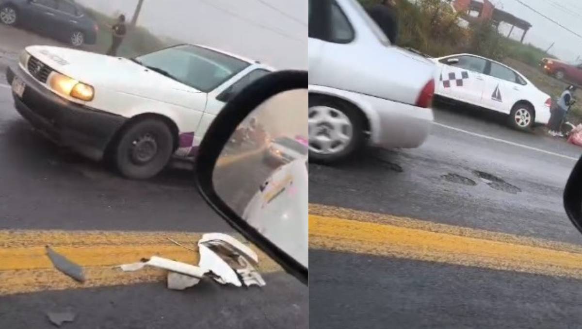 Dos estudiantes que viajaban en motocicleta murieron tras impactarse contra un taxi en la carretera Toluca-Zitácuaro. | Foto: Especial