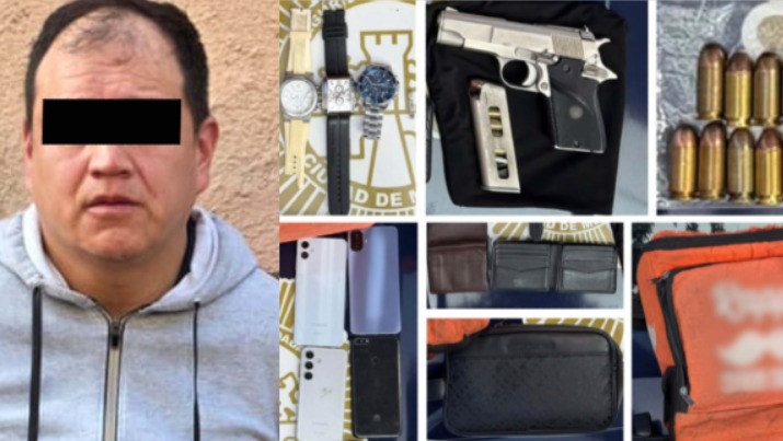 Un hombre fue detenido en la colonia Tacubaya tras despojar a una mujer de sus pertenencias. | Foto: Especial