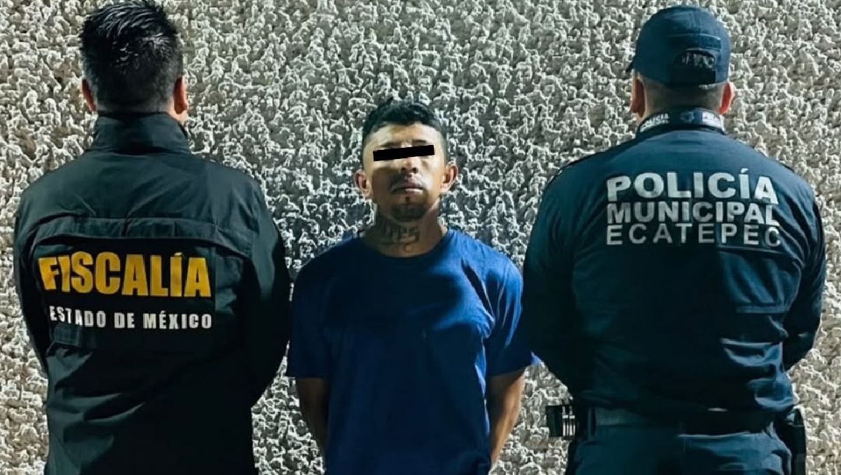 El hombre fue detenido por intento de feminicidio en Jardines de Ecatepec. | Foto: Especial