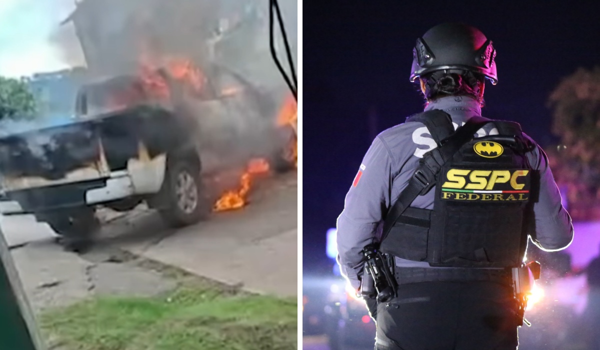 Tras el operativo, varios accesos carreteros fueron bloqueados con vehículos incendiados | Foto: Especial/Cuartoscuro