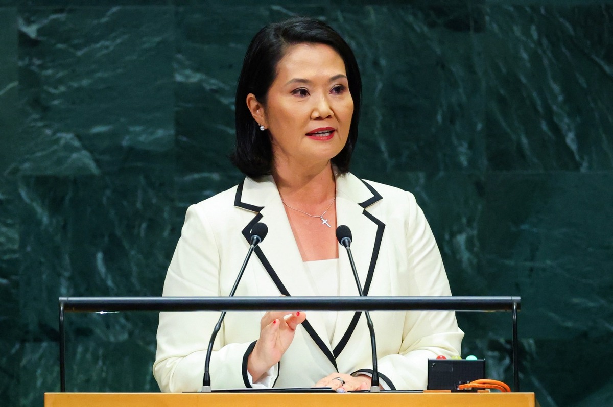 La presidenta de Perú, Keiko Fujimori, se dirige a la 81.ª Asamblea General de las Naciones Unidas en la sede de la ONU. | Reuters