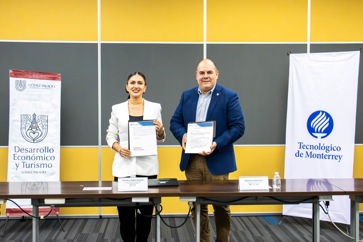 Tec de Monterrey y Gómez Palacio firman convenio educativo. | Foto: cortesía Tec de Monterrey.