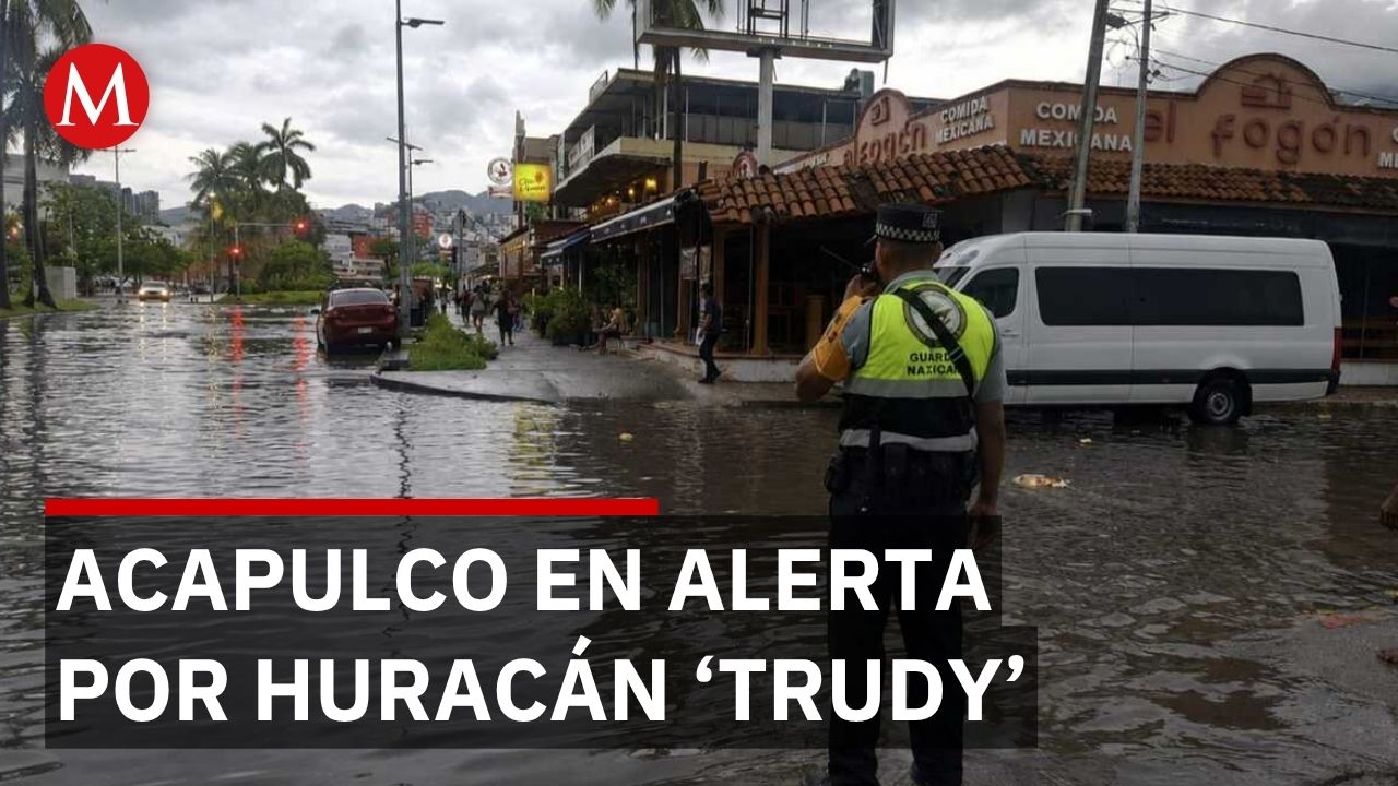Autoridades alertan sobre inundaciones en colonias de Acapulco por huracán 'Trudy'