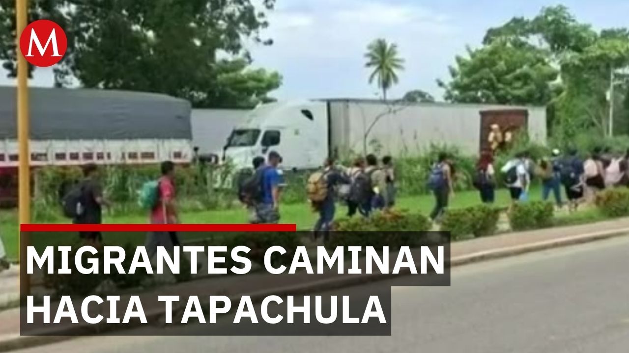 Caravana de migrantes centroamericanos ingresa a Chiapas rumbo a Tapachula