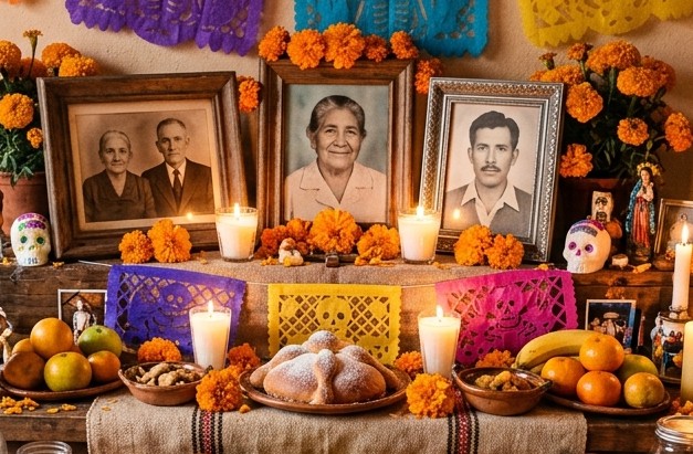 Las ofrendas son parte importante de nuestra tradición mexicana. | IA