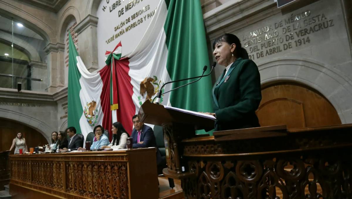 María Esther Rodríguez reconoció ante el Congreso que la violencia contra las mujeres sigue siendo un desafío urgente. | Foto: Tania Contreras