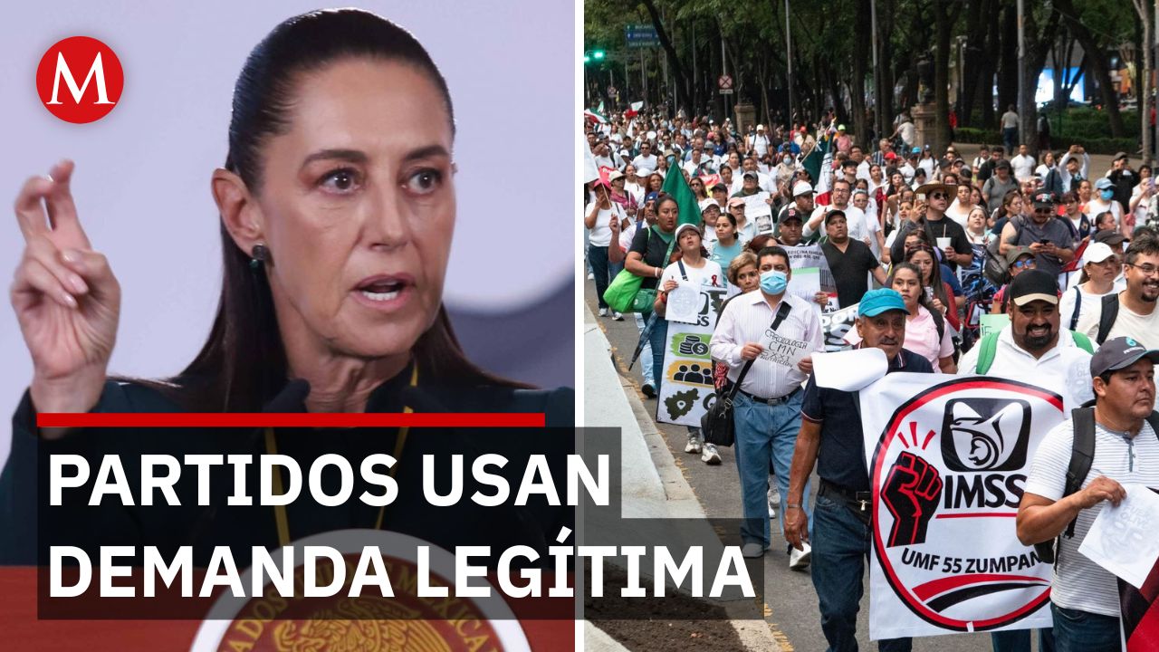 Sheinbaum califica "muy oportunista" el apoyo del PT a la megamarcha del IMSS