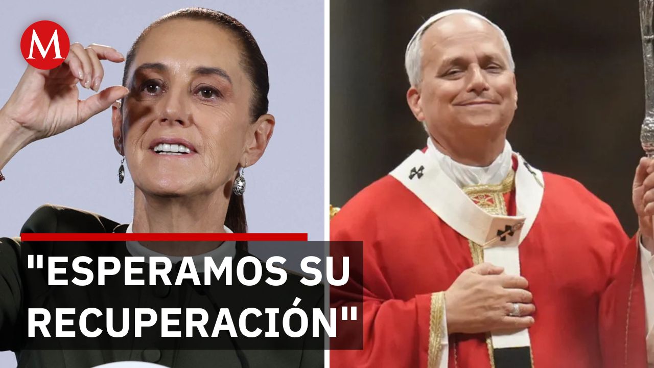 Sheinbaum envía saludos y abrazos al Papa León XIV tras diagnóstico de cáncer