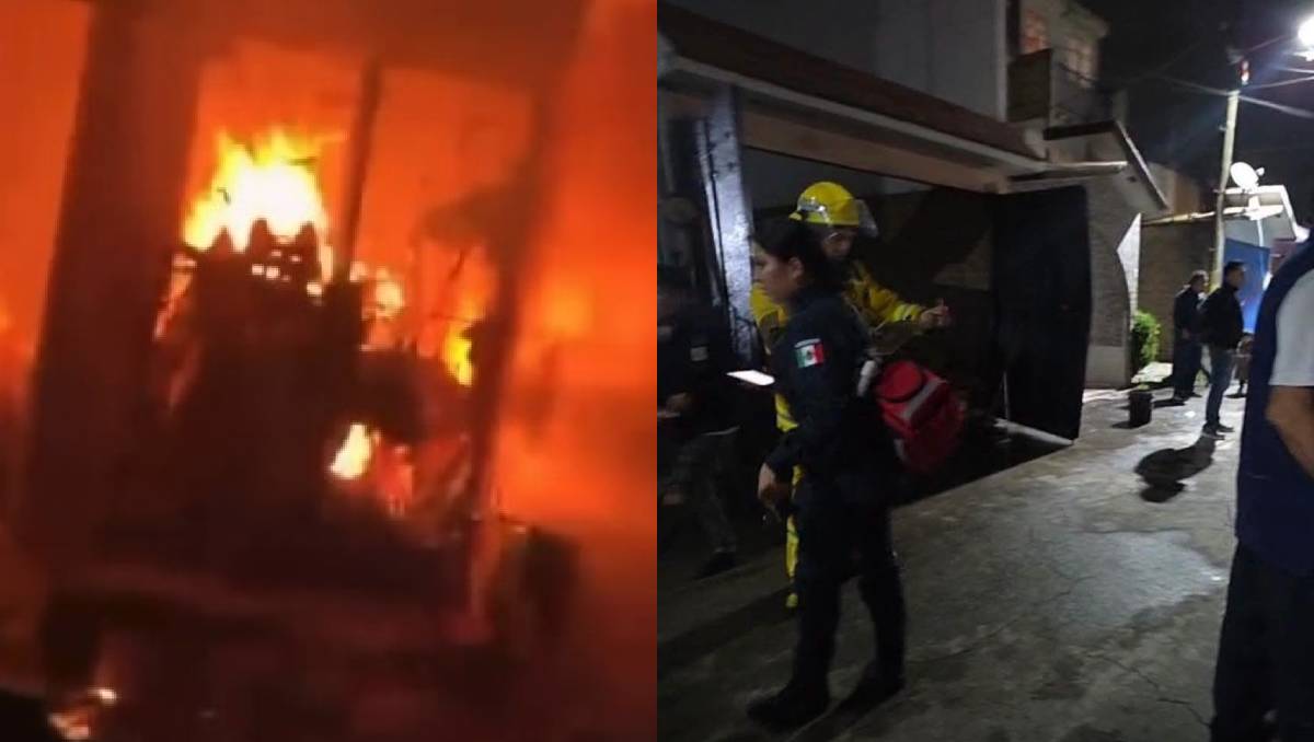 Los bomberos rescataron a una persona de la casa que registró deflagración en Ixtapaluca. | Foto: RRSS Vecinos de los Héroes