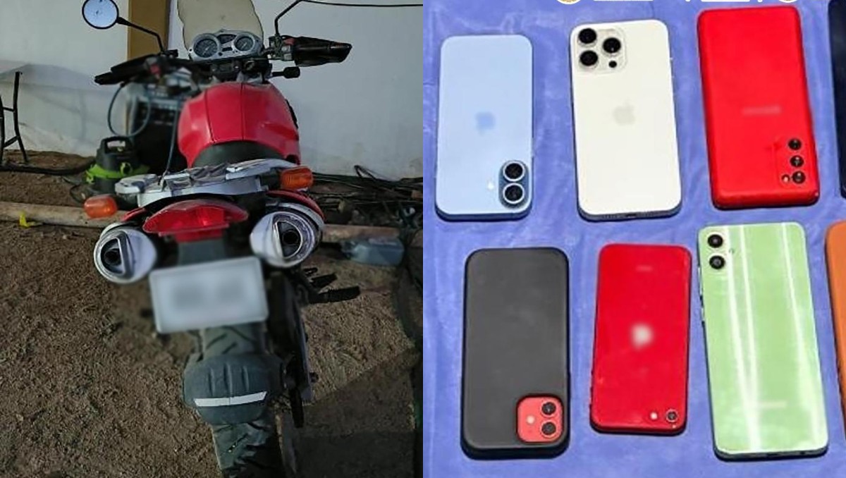 Durante el cateo, se aseguraron armas, celulares y vehículos. | Foto: Especial