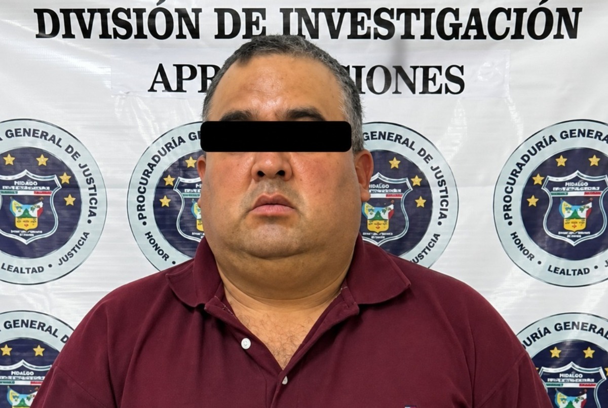 P. A. A. fue detenido por la Procuraduría General de Justicia del Estado de Hidalgo. (Cortesía PGJEH)