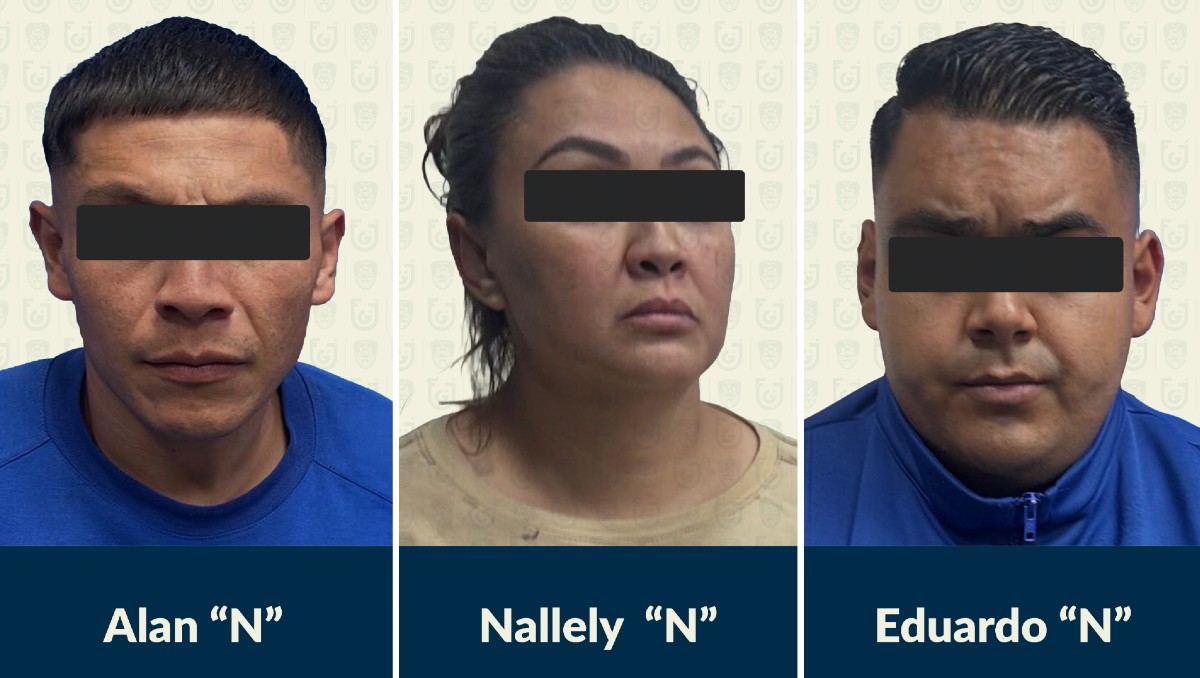 Eduardo 'N', Alan 'N' y Nallely 'N' enfrentarán prisión preventiva por dos casos de robo a casa habitación. | Foto: Especial