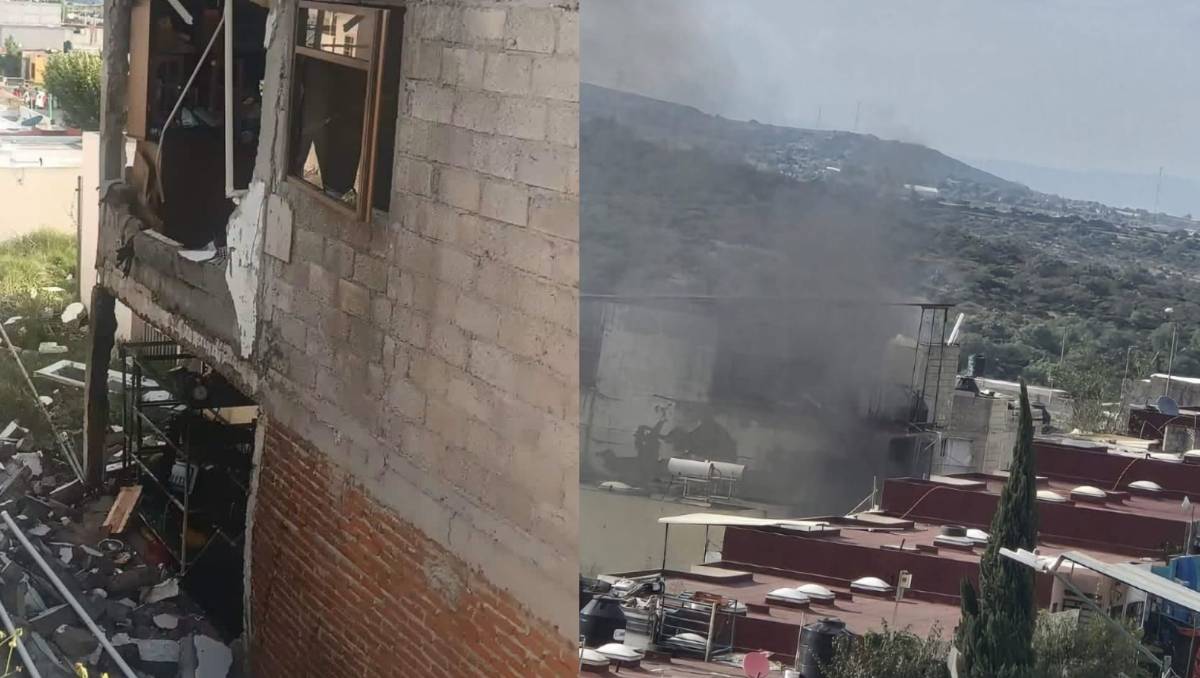 El estallido cimbró viviendas cercanas y provocó un incendio en Huehuetoca. | Foto: Facebook El Dorado Huehuetoca
