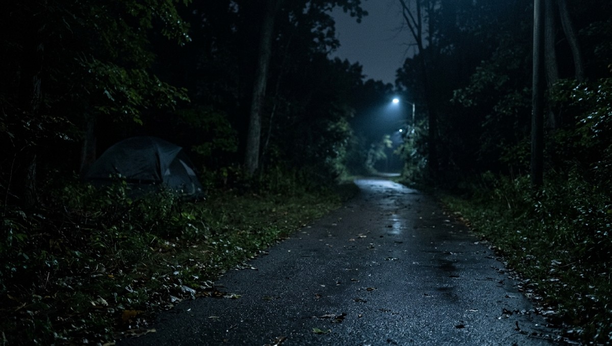 El sendero Lansing River Trail permanece bajo vigilancia policiaca tras la serie de ataques. | Imagen generada con IA