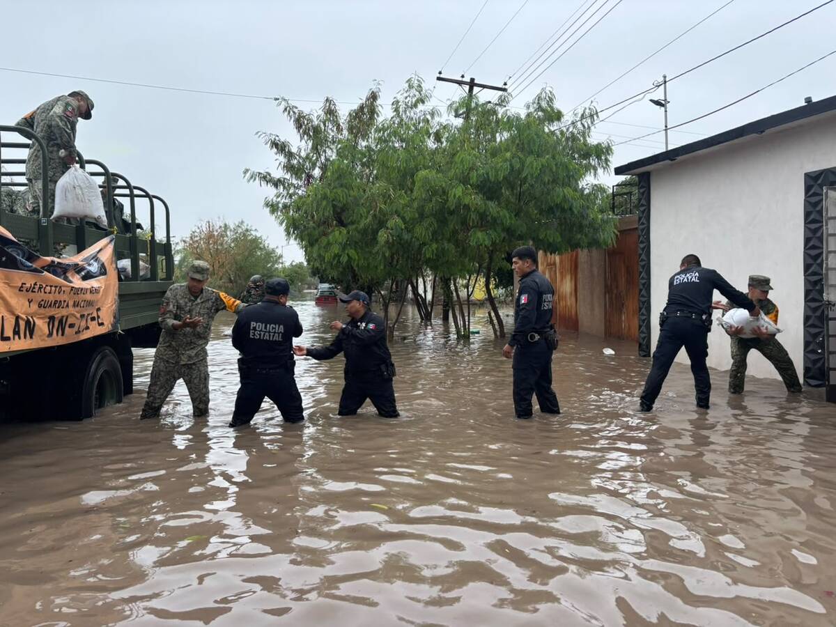 Activan plan emergente por inundaciones en San Pedro, Coahuila. (Fotos: SSP Coahuila)