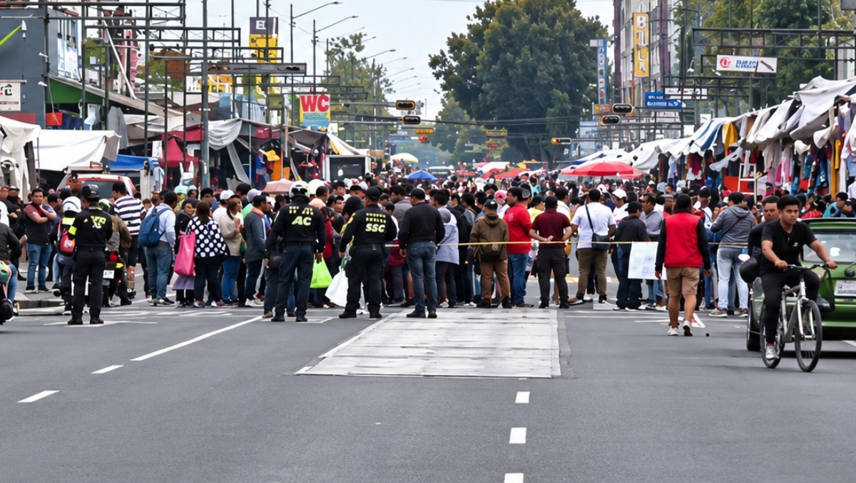Bloqueo de comerciantes en Tepito. | Especial
