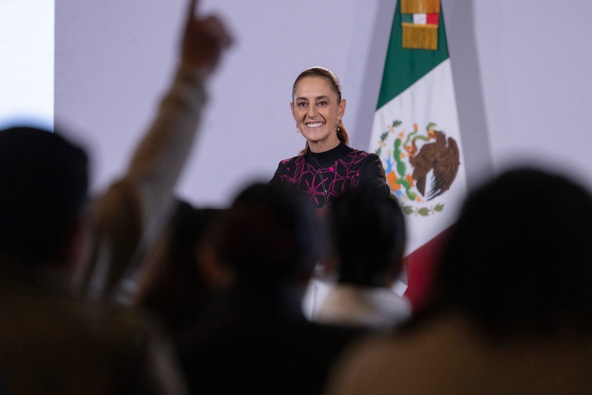 Claudia Sheinbaum durante la conferencia matutina. | Especial