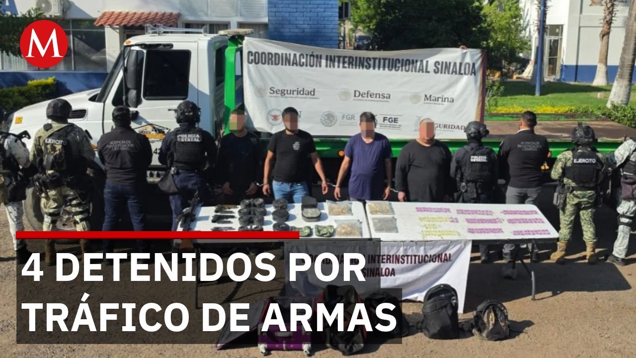 Detienen a 4 integrantes de una célula armada en Culiacán, Sinaloa