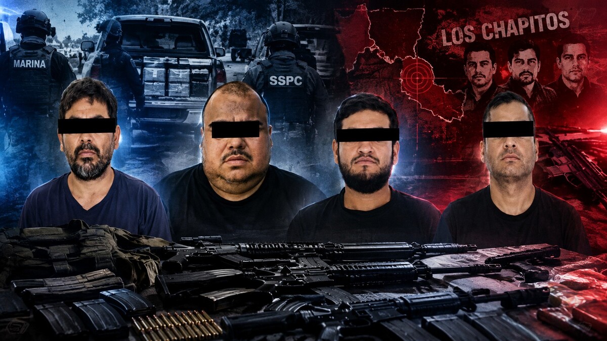 Los cuatro estarían vinculados con una célula delictiva dedicada al tráfico, traslado, mantenimiento y reparación de armamento. | Imagen hecha con IA