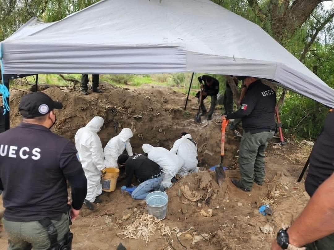 Fosa clandestina hallada en Hidalgo. (Cortesía)