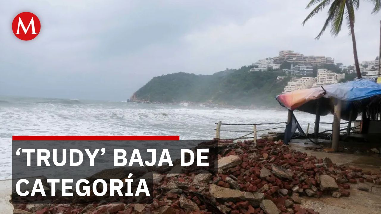 Huracán 'Trudy' baja a categoría 1 pero mantiene lluvias intensas