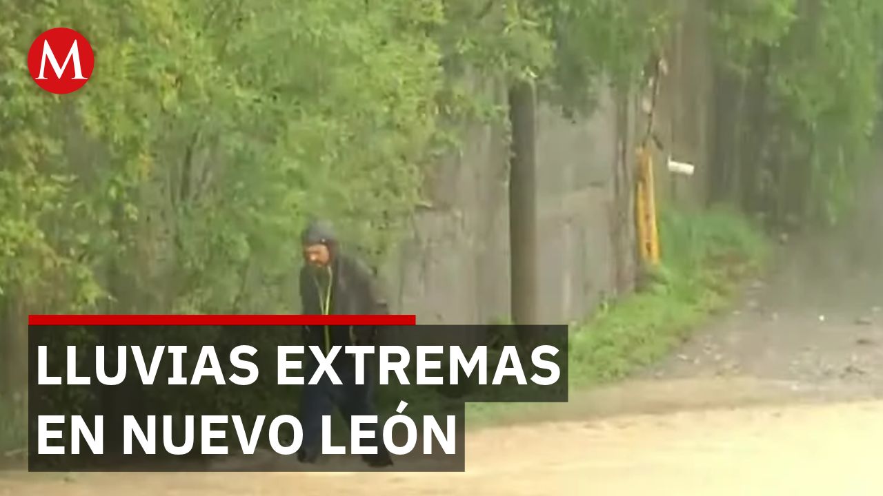 Lluvias en Nuevo León provocan inundaciones y cierres viales