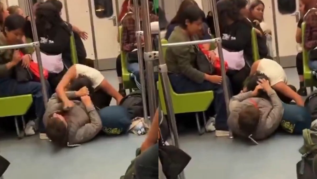 La pelea fue captada en video y presenciada por usuarios, que no intervinieron para separarlas. | Especial