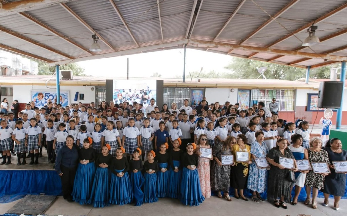 Primaria de Matamoros cumple 50 años con apoyos y obras anunciadas. | Cortesía: Gobierno de Matamoros