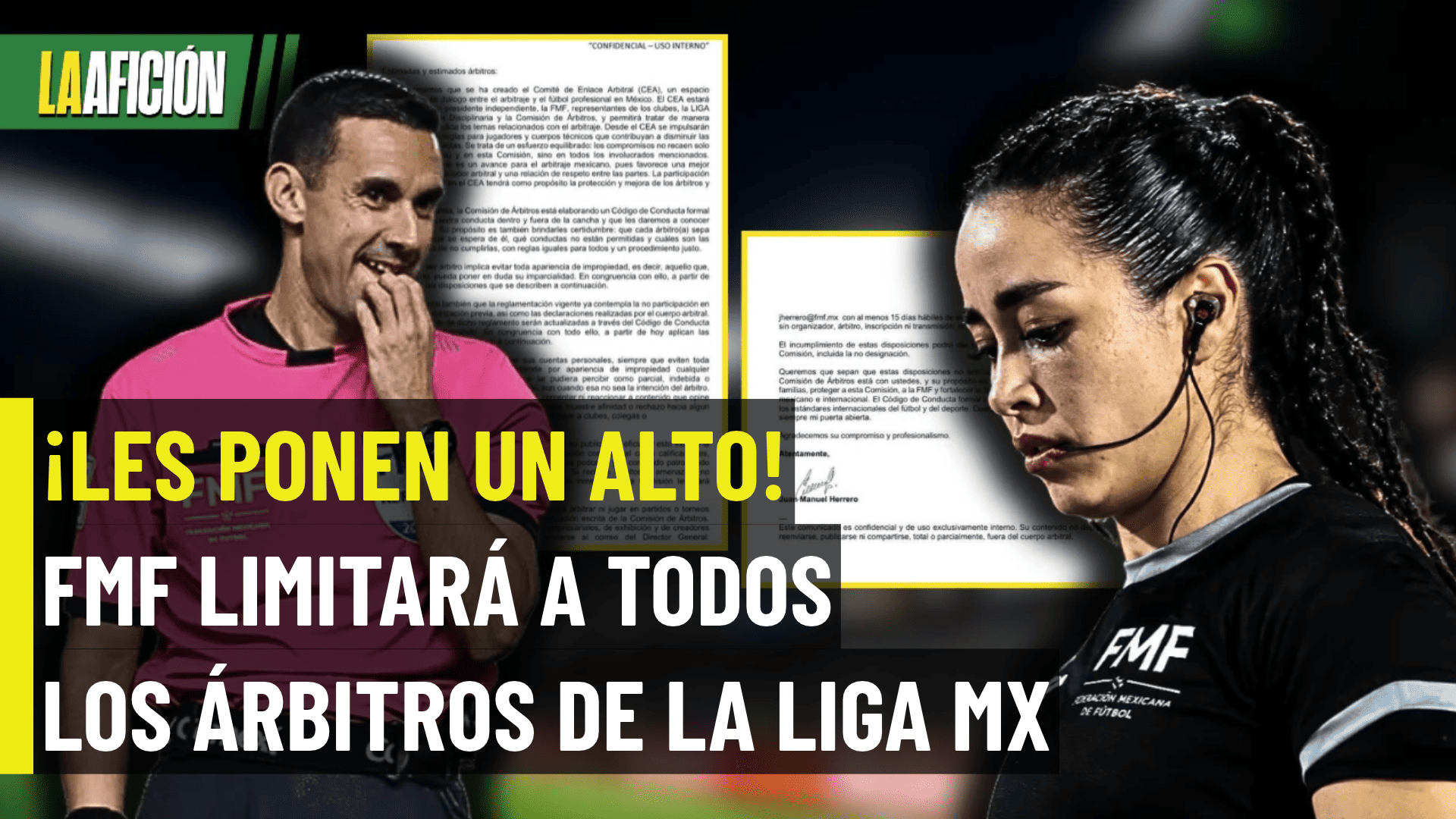 ¡Nuevas reglas para los árbitros! La FMF endurece las medidas dentro y fuera de la cancha