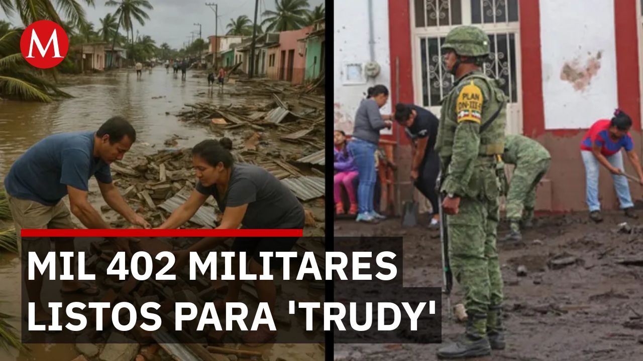 Ejército y guardia nacional alistan auxilio ante huracán 'Trudy' en Colima