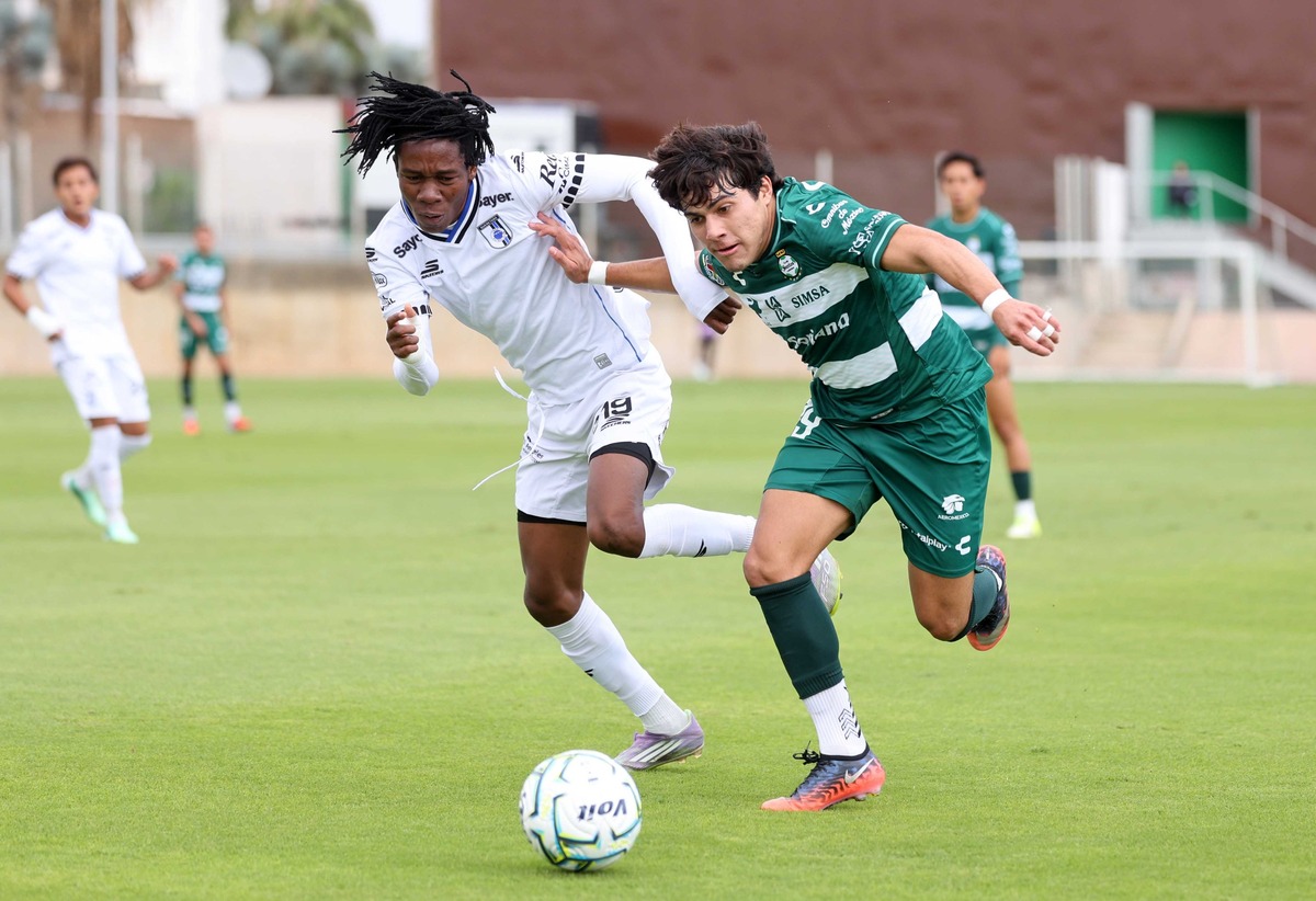 Luis Mascareño marcó un doblete en la remontada de Santos Sub 21 ante Querétaro. | Cortesía de Santos Laguna