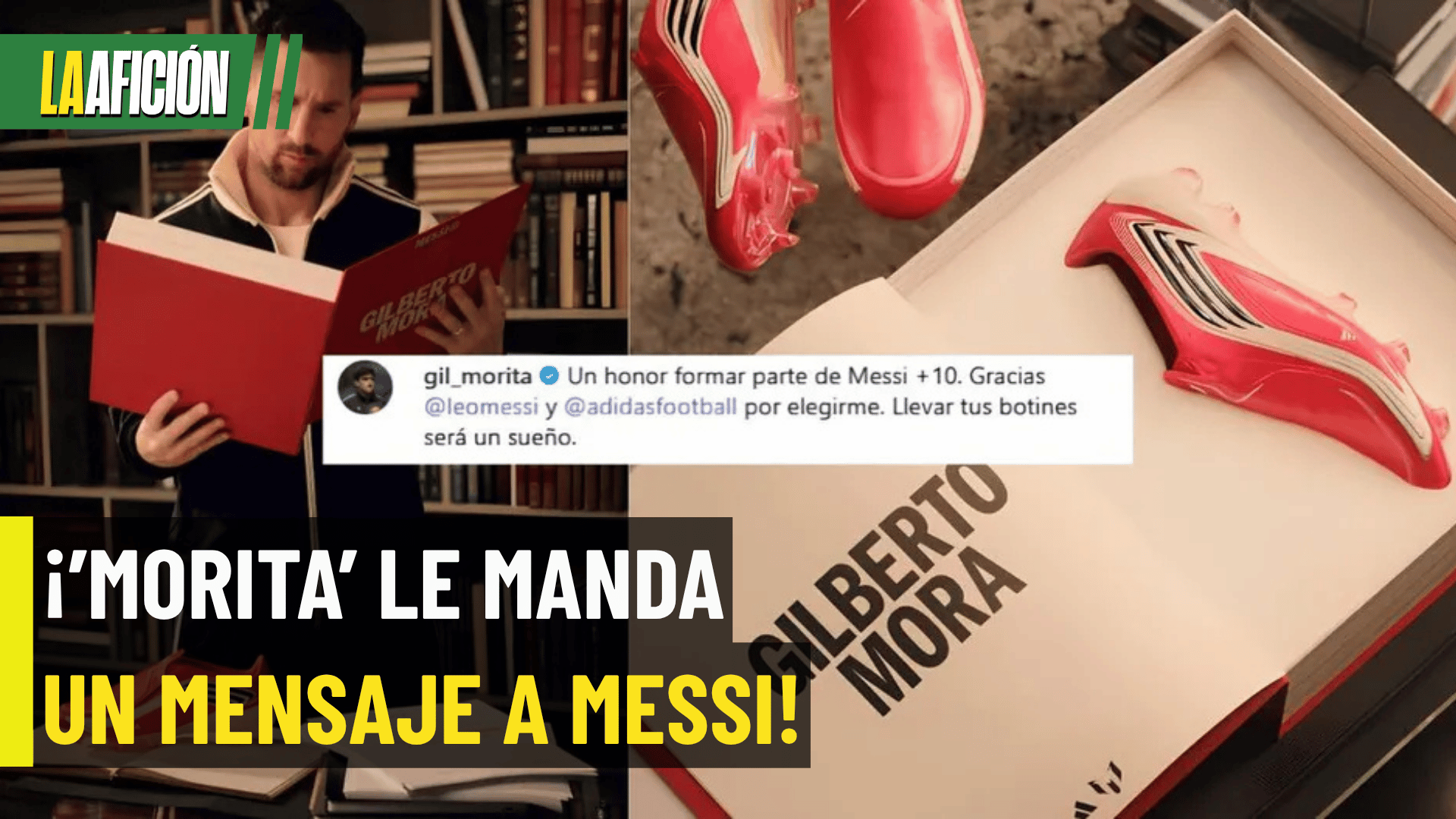 ¡'MORITA' NO OCULTA SU EMOCIÓN! El mensaje que le dedicó a Messi y Adidas