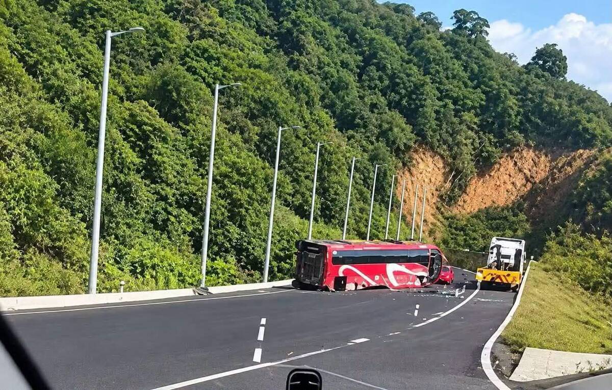 La unidad de transporte presuntamente sufrió una falla en el sistema de frenos. (Foto: especial)