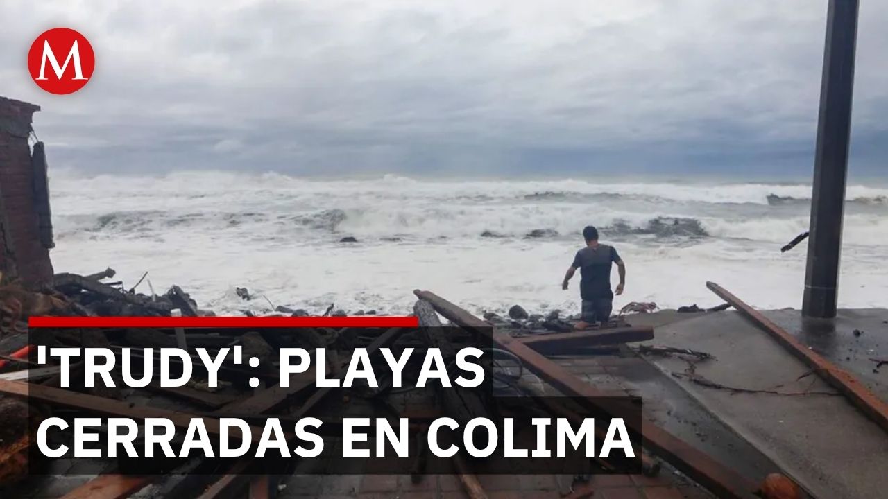 Huracán 'Trudy' obliga a cerrar playas y puerto en Colima