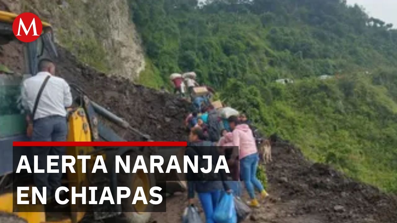 Lluvias en Chiapas provocan deslaves y cierran carreteras