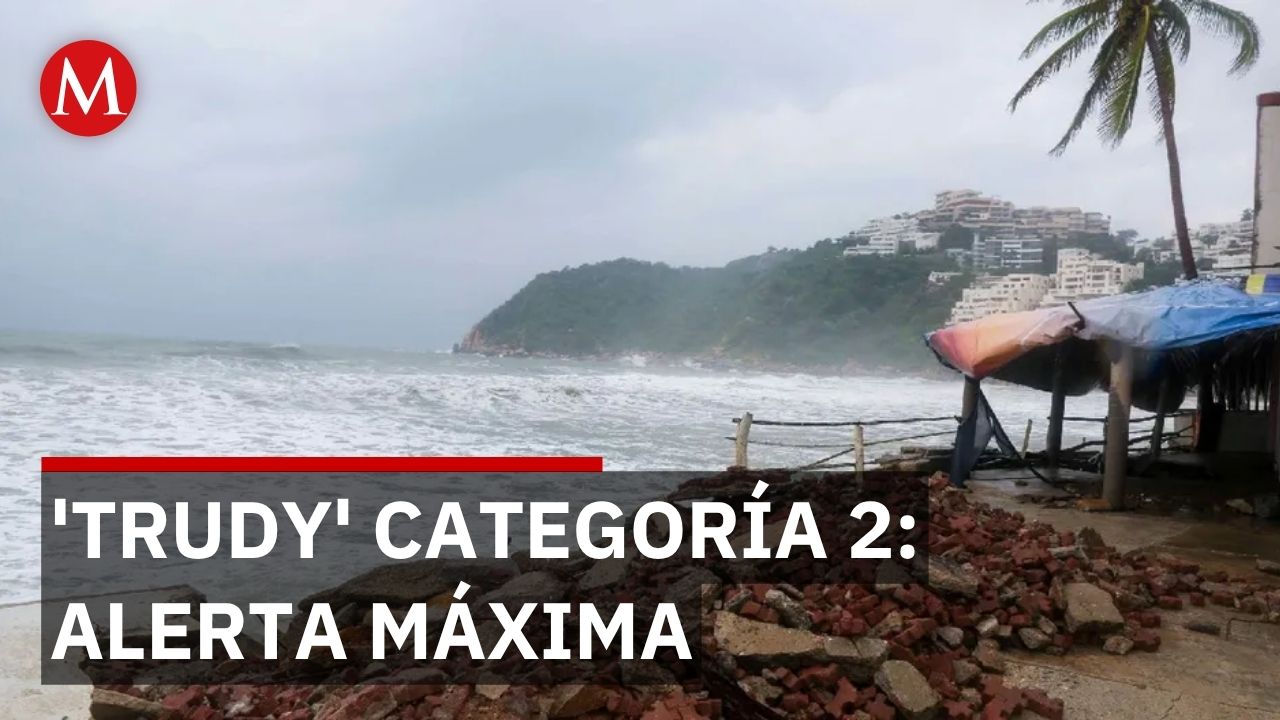 Lluvias intensas golpean Colima y Michoacán por el huracán 'Trudy'