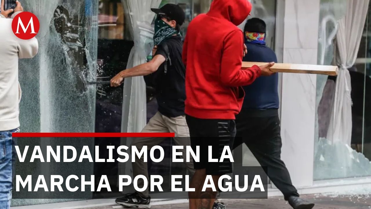 Manifestante denuncia que 27 encapuchados sabotearon la marcha por el agua en Jalisco