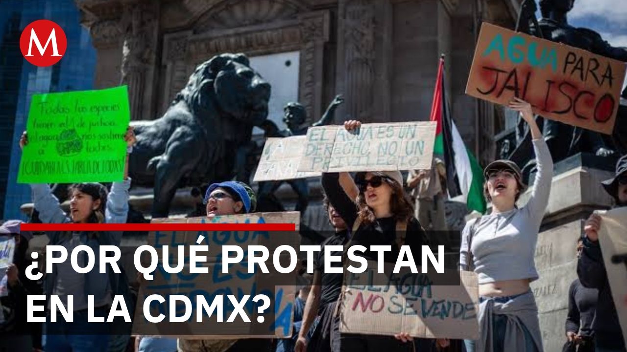 Marcha en CdMx rechaza privatización del agua y represión en Jalisco