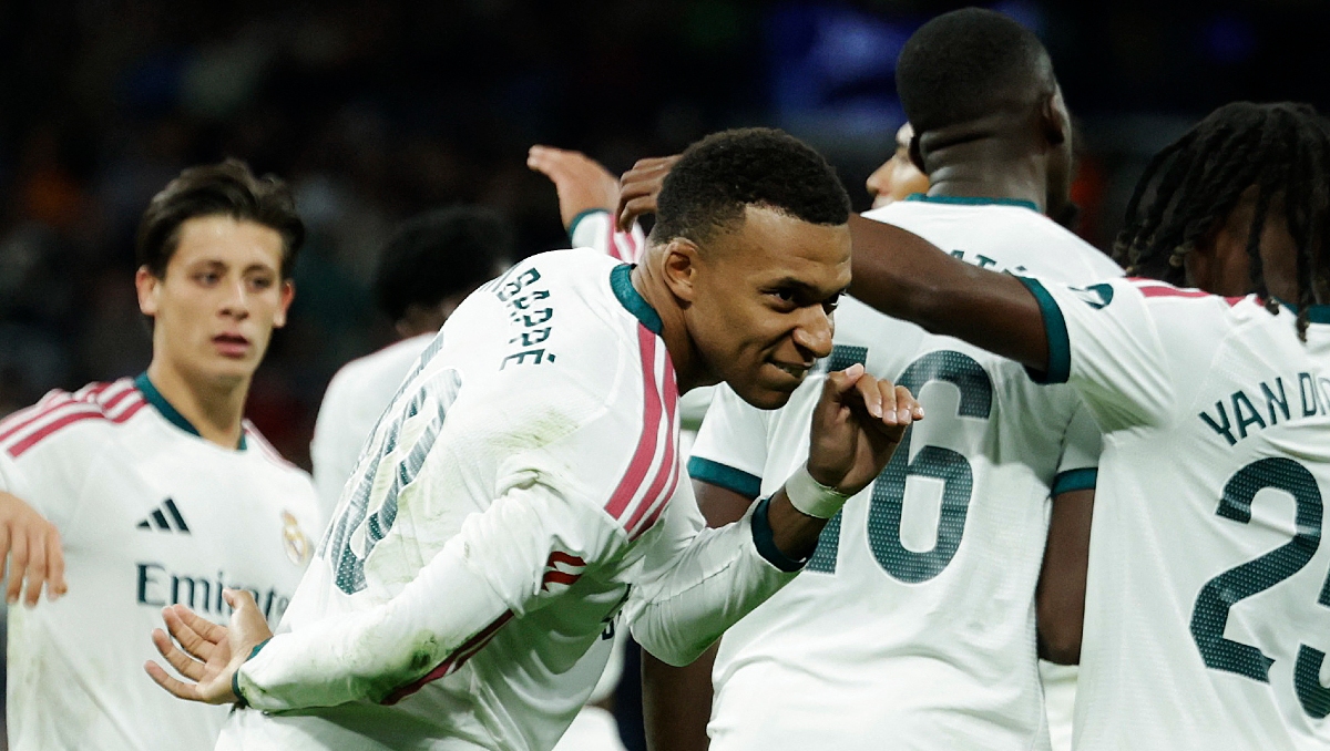 Mbappé hizo doblete en la goleada del Real Madrid sobre Sevilla (Reuters)