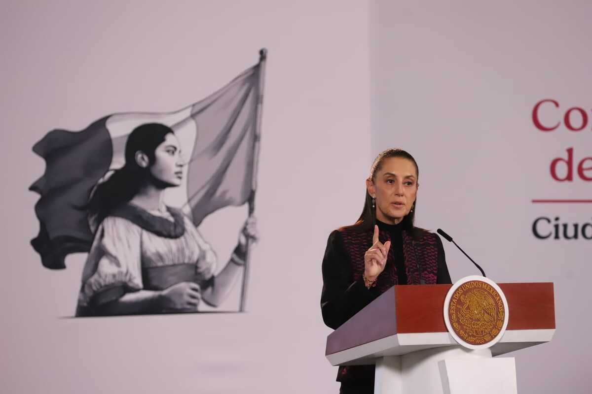 Claudia Sheinbaum durante la conferencia matutina. | Javier Ríos
