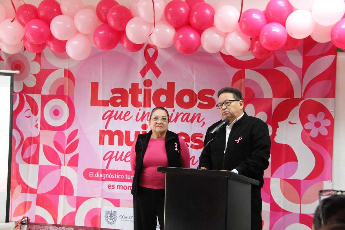 Gómez Palacio conmemoran el Día Mundia contra el Cáncer de Mama.| Roberto Amaya.