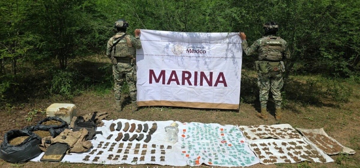 En Mazatlán, aseguraron  mil 190 cartuchos, 14 cargadores, tres kilos de mariguana y 31 kilos de semilla de esa planta. | Especial