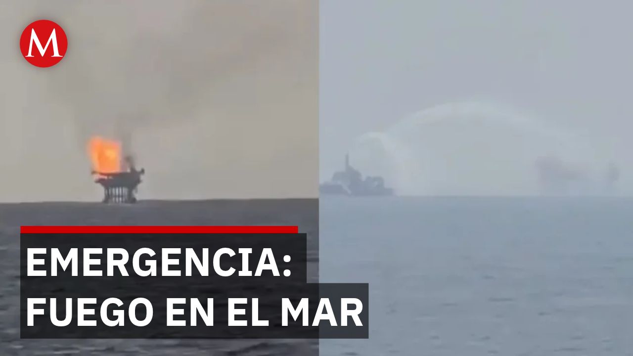 Pemex activa protocolos de seguridad por fuego en Abkatún H