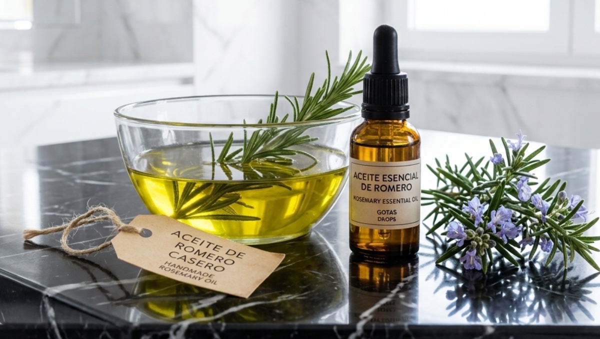 Aceite de romero para el cuero cabelludo. | IA