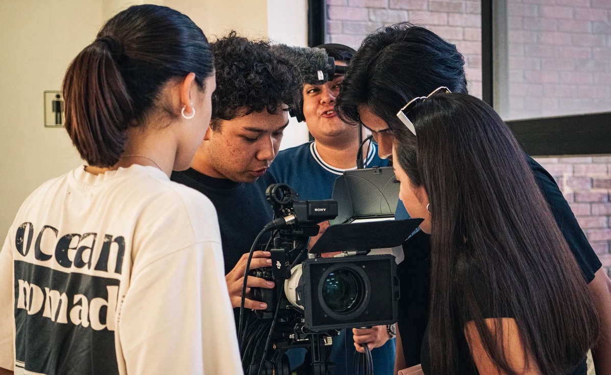 Alumnos trabajaron durante tres días en la realización del cortometraje. Foto proporcionada por la fuente.