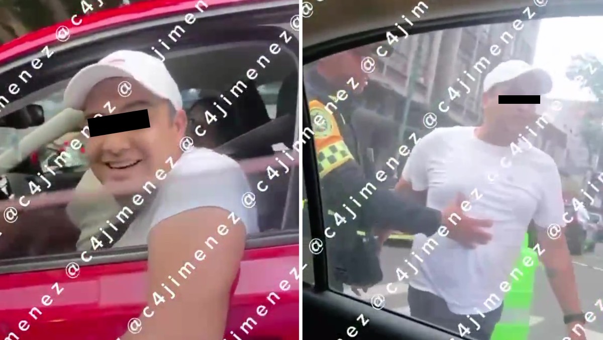 Uno de los automovilistas intentó agredir al otro mientras se encontraban en el tráfico de Eje Central. | Foto: Carlos Jiménez